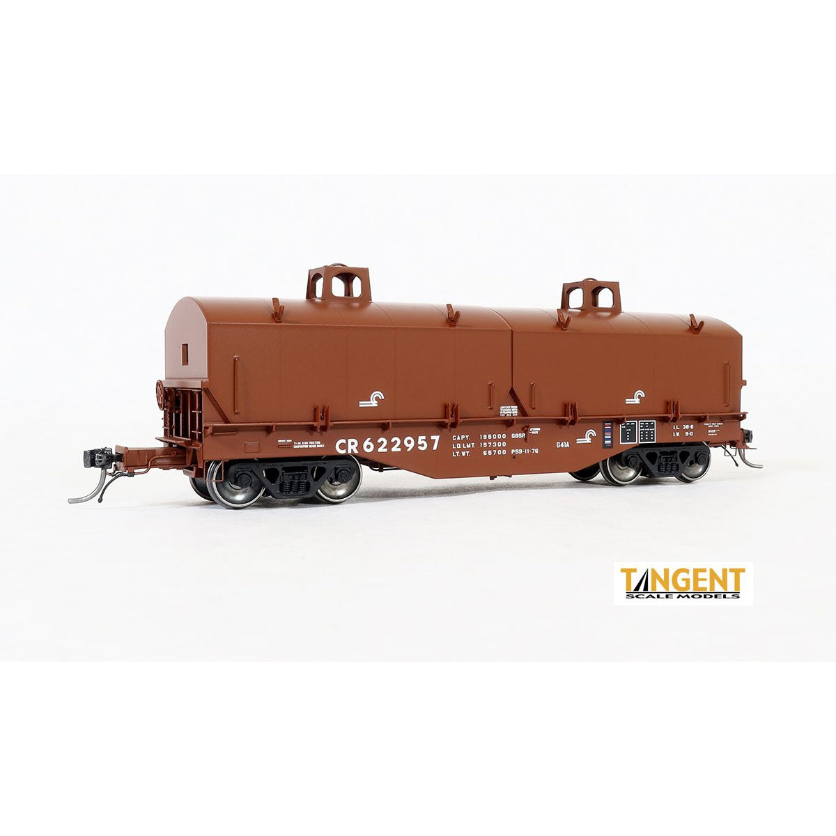 Tangent Conrail (CR) "G41A Repaint 1976" w/ Hoods PRR Shops G41A Coil Car #622961