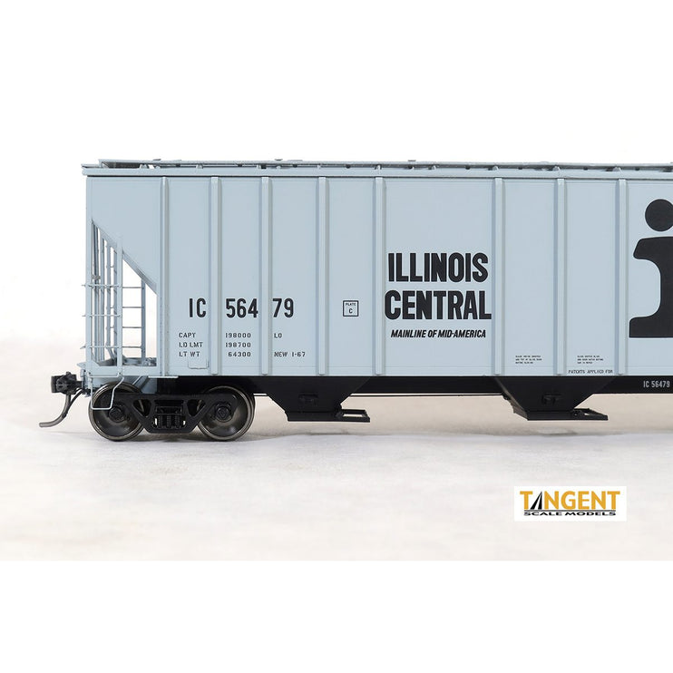 Tangent Illinois Central (IC) "Delivery Gray 1-1967" General American 4700 Covered Hopper System #56479