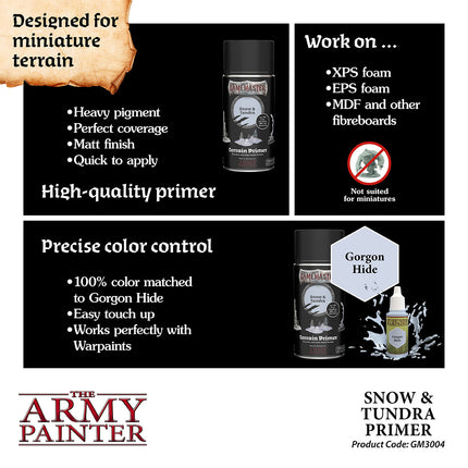 The Army Painter Gamemaster Terrain Primer Snow & Tundra 300ml Can