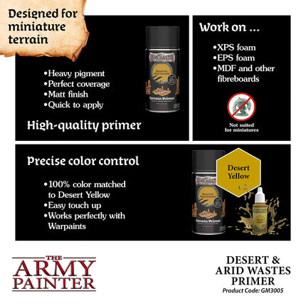 The Army Painter Gamemaster Terrain Primer Desert & Arid Wastes 300ml Can