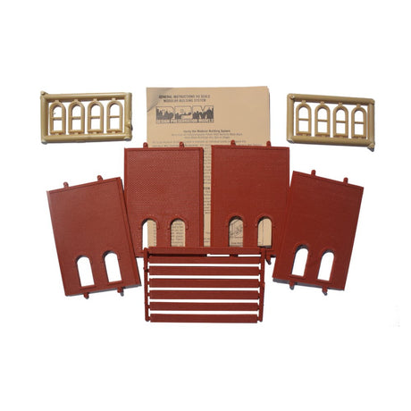 Woodland Scenics HO Scale DPM 2-Story Wall Arched Lower 2-Windows