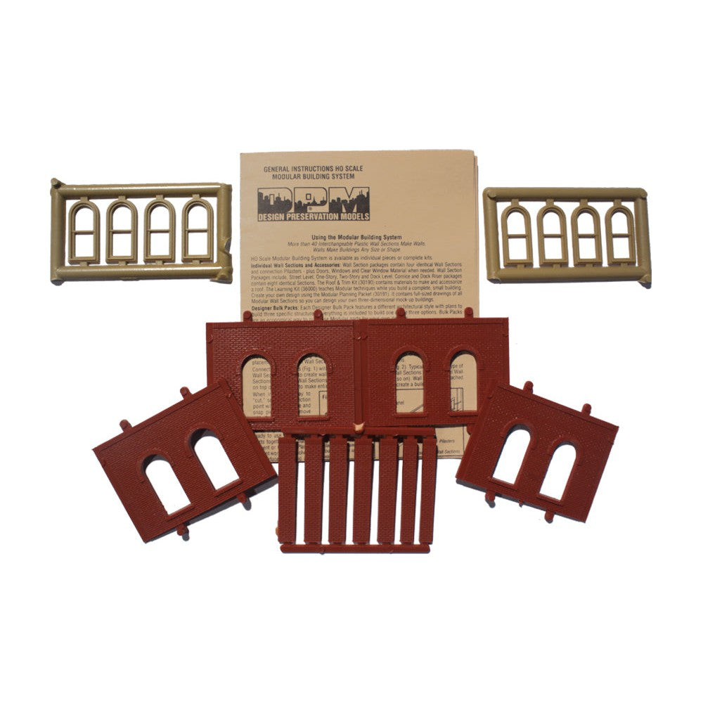 Woodland Scenics HO Scale DPM 1-Story Wall Arched Windows