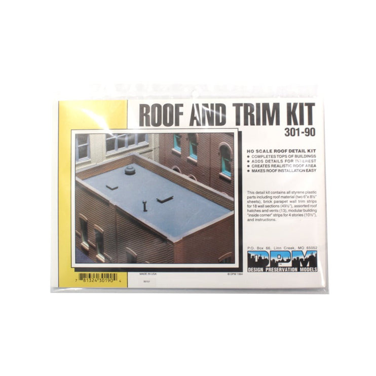 Woodland Scenics HO Scale DPM Roof & Trim Kit