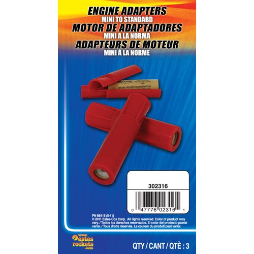 Estes Mini to Standard Engine Adapter (3 sets)