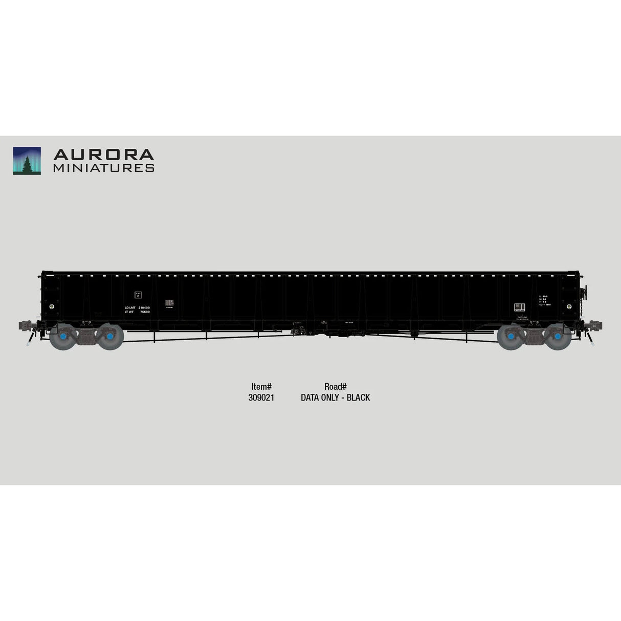 Aurora Miniatures HO Scale National Steel Car 3650 cf 66’ Gondola Data Only Car
