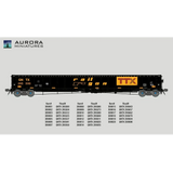 Aurora Miniatures HO Scale National Steel Car 3650 cf 66’ ‘Railgon’ Gondola 295662