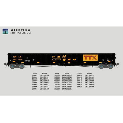 Aurora Miniatures HO Scale National Steel Car 3650 cf 66’ ‘Railgon’ Gondola 295611