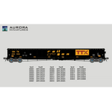 Aurora Miniatures HO Scale National Steel Car 3650 cf 66’ ‘Railgon’ Gondola 295512