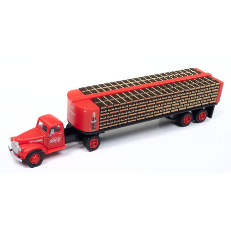 Classic Metal Works 1941-1946 Chevrolet Tractor w/Flatbed Trailer & Coca-Cola Bottles 1:87 HO Scale