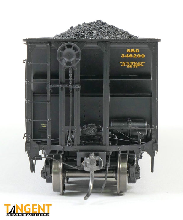 Tangent HO Scale SBD / CSXT Black Repaint 1987+ Bethlehem Steel 3350 CuFt Quad Coal Hopper 