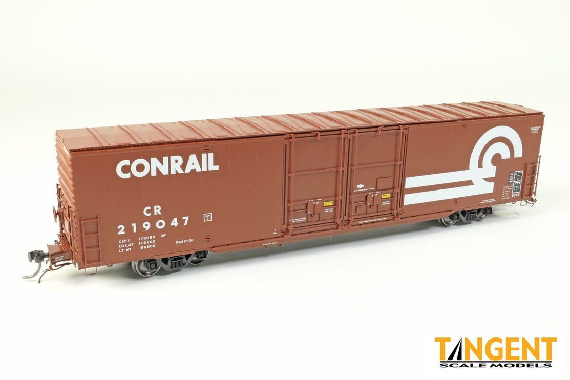 Tangent Conrail (CR) “932B Repaint 1976+ Large Logo” Greenville 6,000CuFt 60′ Double Door Box Car 219045