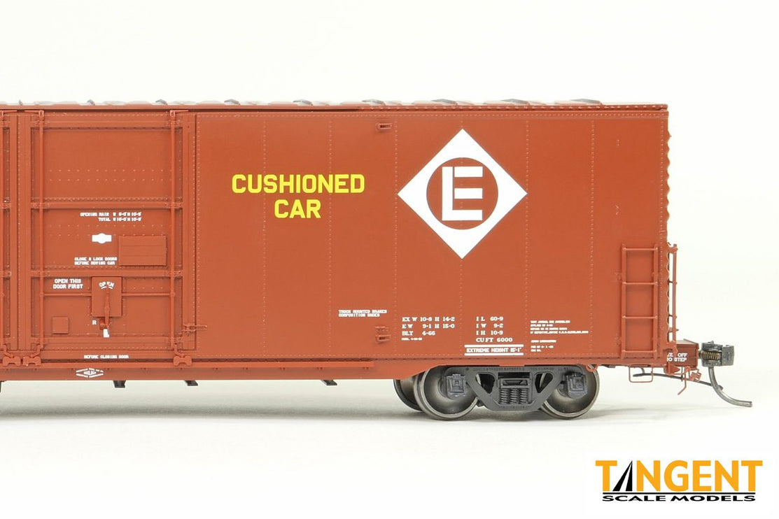 Tangent Erie Lackawanna (EL) “Delivery Red 1966” Greenville 6,000CuFt 60′ Double Door Box Car 67825