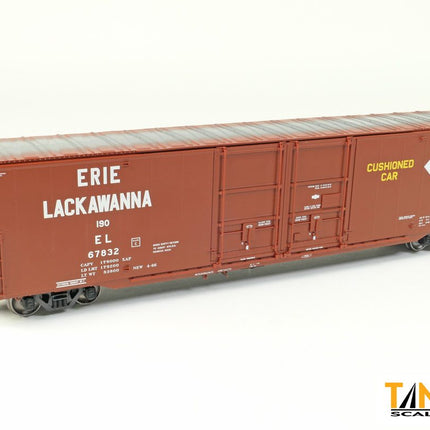 Tangent Erie Lackawanna (EL) “Delivery Red 1966” Greenville 6,000CuFt 60′ Double Door Box Car 67825