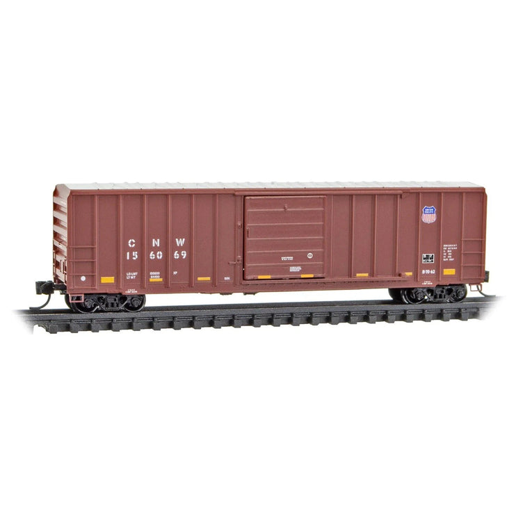 Micro Trains Line N Scale 50' Rib Side Box Car, Single Door, w/o Roofwalk Union Pacific ex-CNW RD# CNW 156069