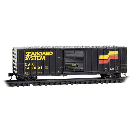 Micro Trains Line N Scale 50' Rib Side Box Car, Single Door, w/o Roofwalk CSX/ex-Seaboard System RD# CSXT 140903