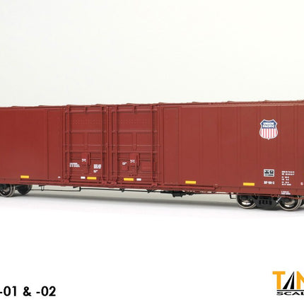 Tangent HO Scale Union Pacific (UP) “Red Repaint BF-90-3 2005+” Thrall 5,880CuFt 60′ Double Plug Door Box Car