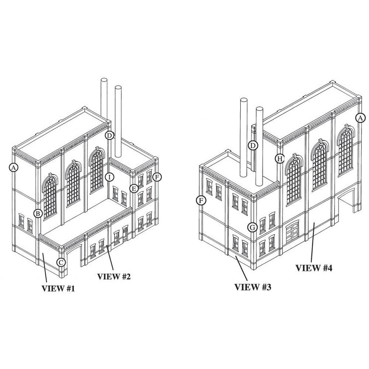 Woodland Scenics HO Scale DPM Powerhouse Building