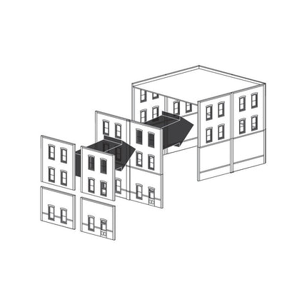 Woodland Scenics HO Scale DPM Modular Building Learning Kit