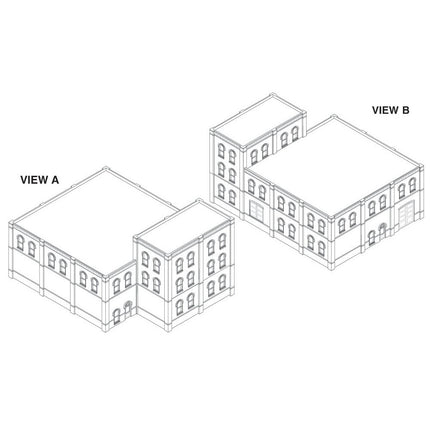 Woodland Scenics HO Scale DPM Arched Window Industrial Building