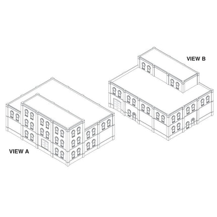 Woodland Scenics HO Scale DPM Arched Window Industrial Building