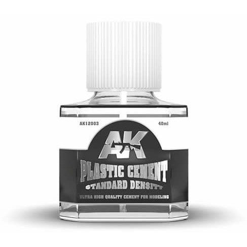 AK Interactive Plastic Cement Standard Density 40ml Jar with Brush Applicator