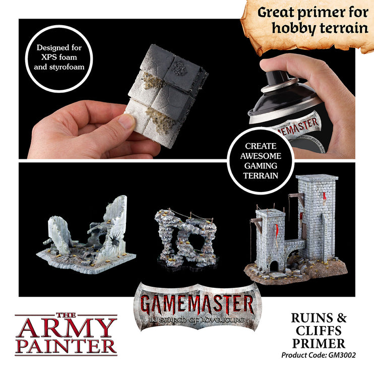 The Army Painter Gamemaster Terrain Primer Ruins & Cliffs 300ml Can