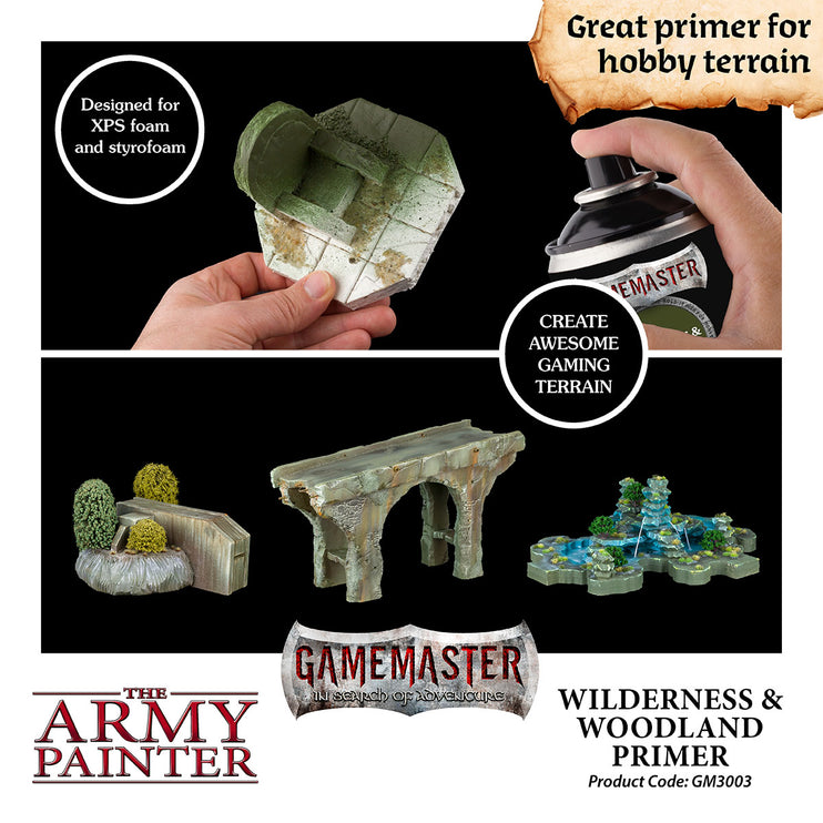 The Army Painter Gamemaster Terrain Primer Wilderness & Woodland 300ml Can