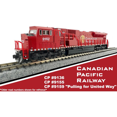Kato N Scale Canadian Pacific CP 9159 United Way EMD SD90/43MAC Locomotive DC
