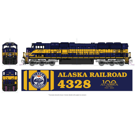 Kato N Scale Alaska Railroad #4328 100th Anniversary SD70MAC Diesel DC