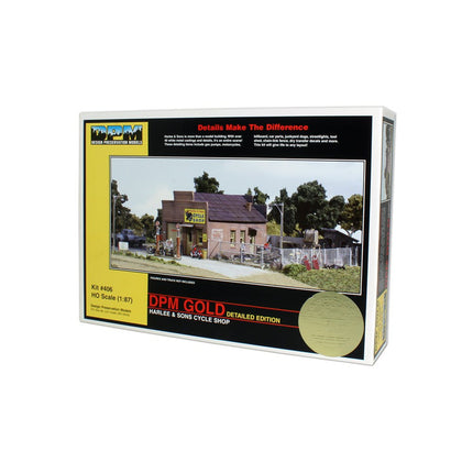 Woodland Scenics HO Scale Harlee & Sons Cycle Shop DPM GOLD Kit