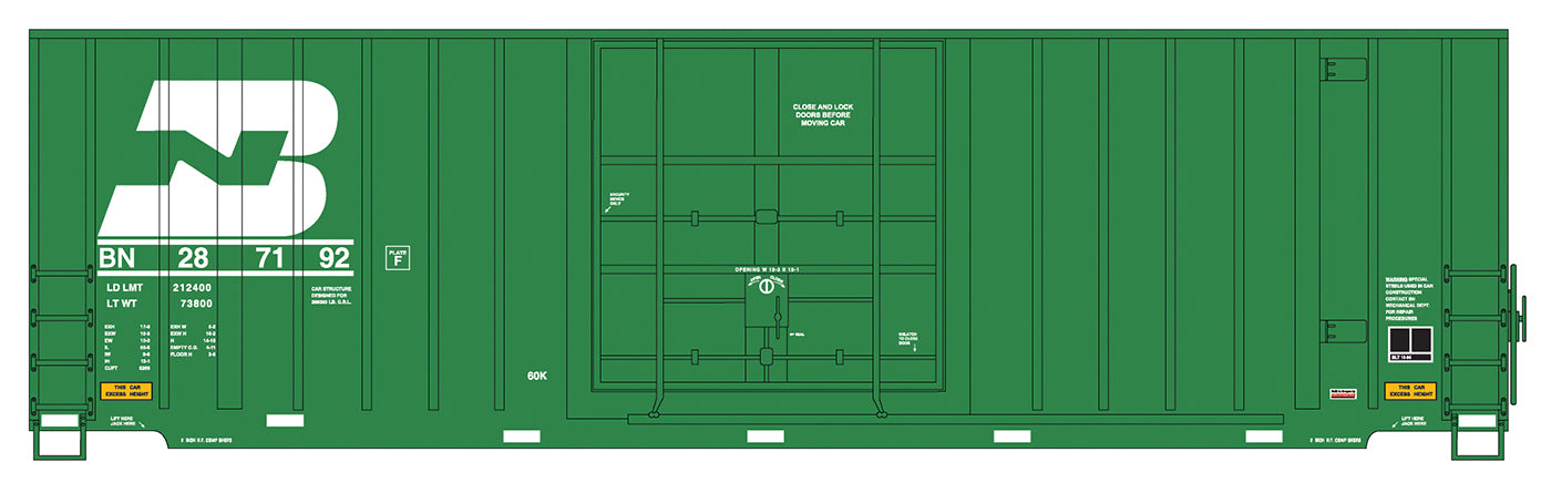 Intermountain HO Scale Burlington Northern Gunderson 50' High Cube Single Door Boxcar 4130001 | Fusion Scale Hobbies