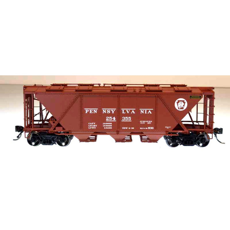 Bowser HO Scale H-30 Covered Hopper Car PRR Circle Keystone Red #254359