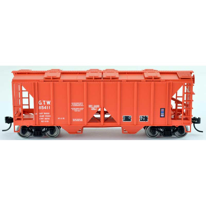 Bowser HO Scale 70 Ton 2 Bay Covered Hopper RTR Grand Trunk Western #85416