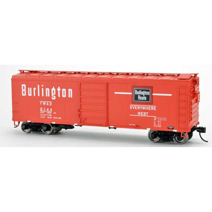 Bowser HO Scale 40' Steel Side Box Car RTR CB & Q Burlington #8129