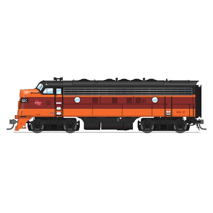 Broadway Limited HO P3 F7A Diesel Milw. #68C/maroon&org DC/DCC Sound