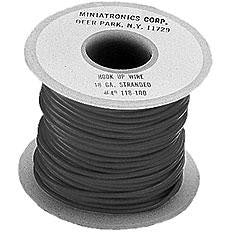 Miniatronics 18 Ga Flexible Stranded Wire-Single Conductor [100 Ft, Black] MNT4818301