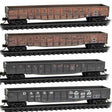 Micro Trains N Scale D&RGW Rio Grande 50' Gondola JEWEL Case 4 Pack RD# R&RGW 56437, 55101, 56389, 56393