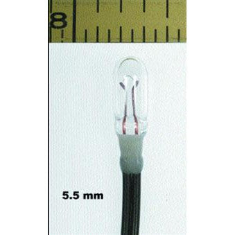 Miniatronics Micro Mini Lamp, Clear, 5.5mm, 14v, 80mA, [10 pcs] MNT1802820