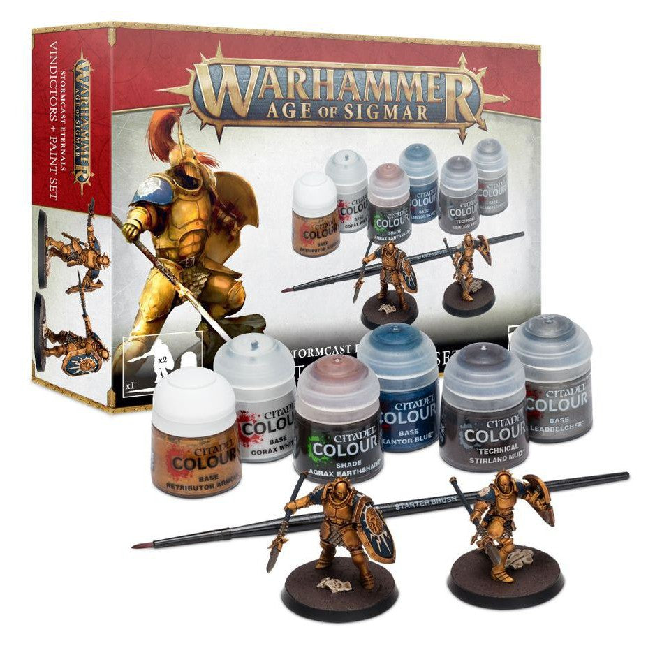 Games Workshop Warhammer Age of Sigmar Stormcast Eternals Vindictors + Paint Set
