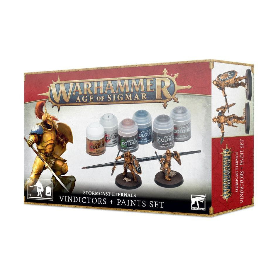 Games Workshop Warhammer Age of Sigmar Stormcast Eternals Vindictors + Paint Set