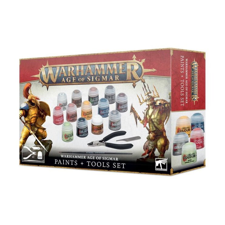 Games Workshop Warhammer Age of Sigmar Paints + Tools Set