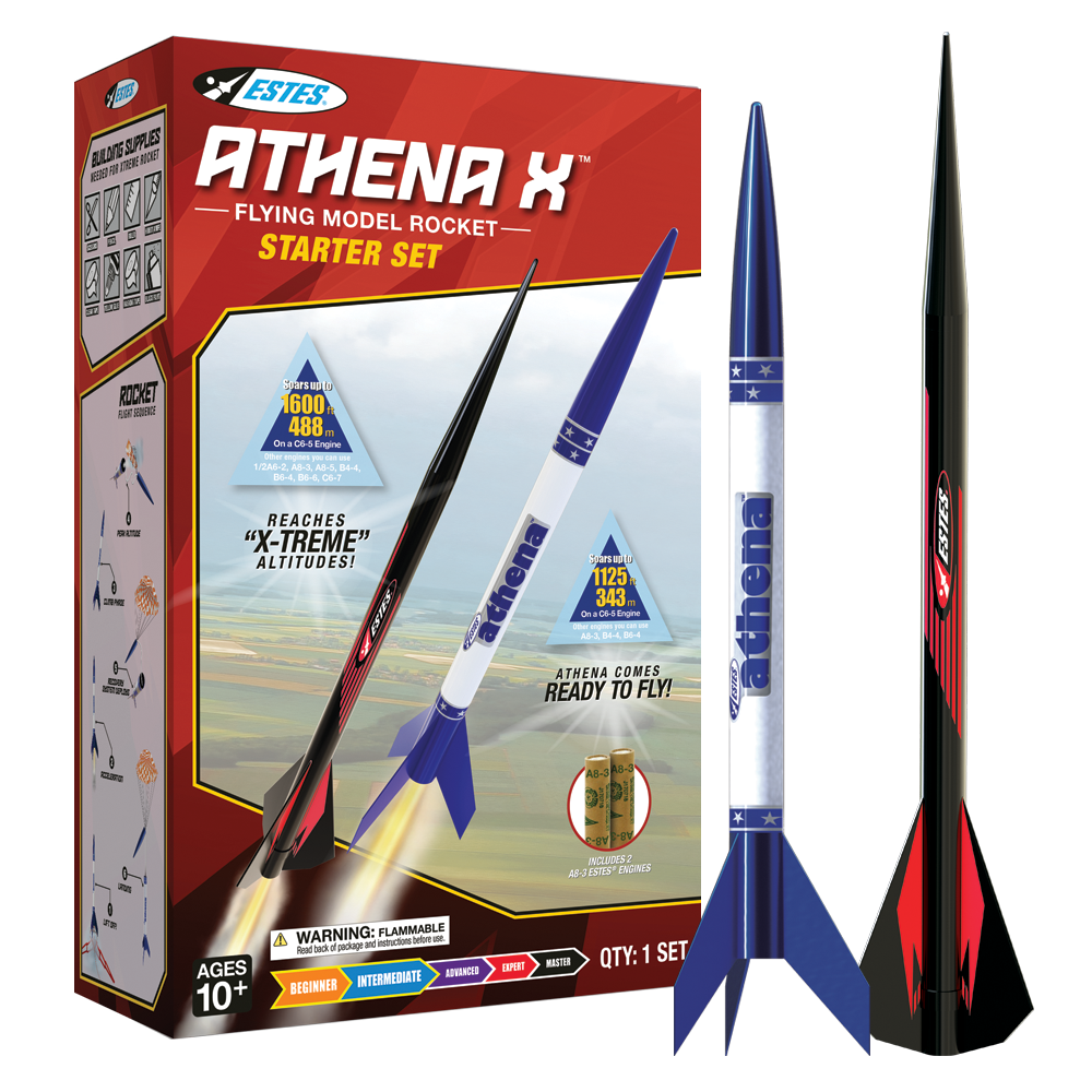 Estes Athena X Starter Set  (2 Rockets) Skill BEG/INT