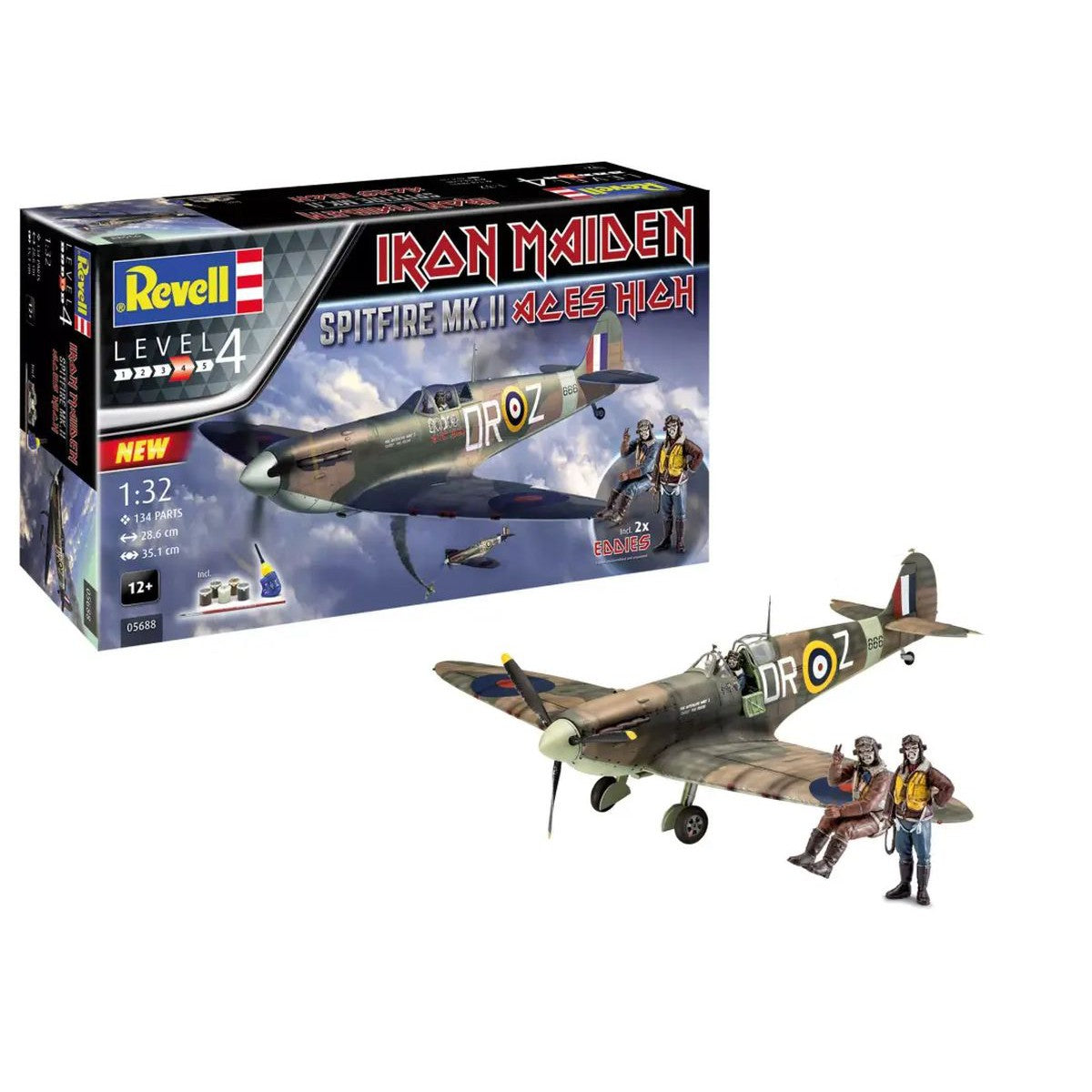 Revell Iron Maiden Aces High Spitfire Mk. Ii Gift Set Skill 4