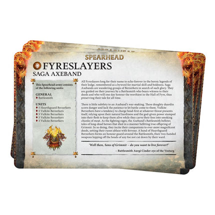 Warhammer Age Of Sigmar Faction Pack Fyreslayers