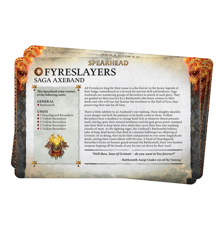 Warhammer Age Of Sigmar Faction Pack Fyreslayers