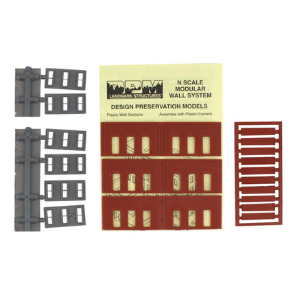 Woodland Scenics N Scale 1-Story Wall Windows DPM Kit