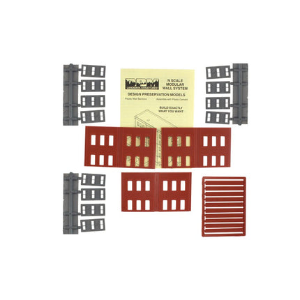 Woodland Scenics N Scale 2-Story Wall 12 Windows DPM Kit