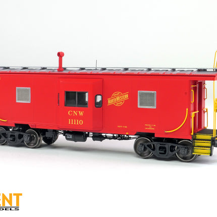 Tangent HO Chicago & Northwestern (C&NW) "Red Delivery 1966" ICC CNW Bay Window Caboose 60520 | Fusion Scale Hobbies