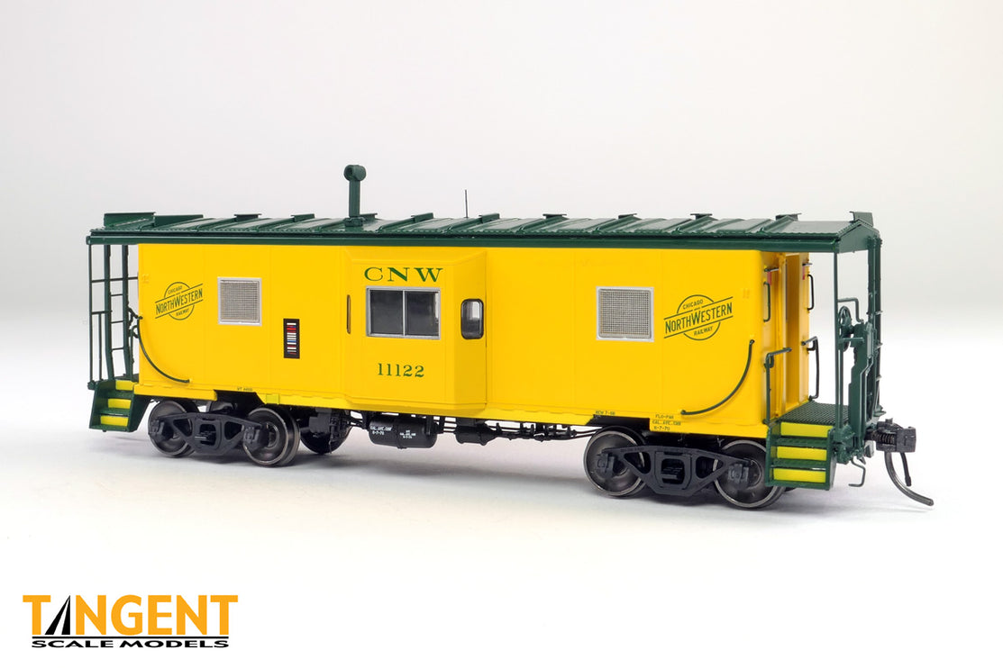 Tangent HO Chicago & Northwestern (C&NW) "Yellow Repaint 1970+" ICC CNW Bay Window Caboose | Fusion Scale Hobbies