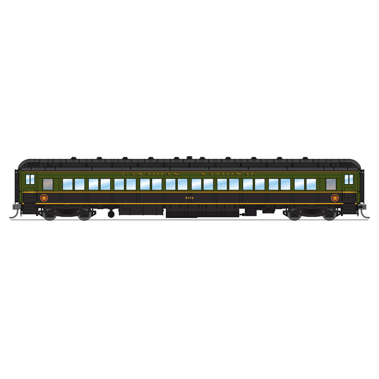 Broadway Limited HO Scale CN 80' Passenger Coach Green/Black